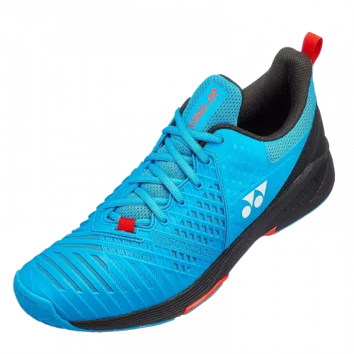 Yonex Power Cushion Sonicage 3 Womens Tennis Shoes- Blue/Black which is available for sale at GSM Sports