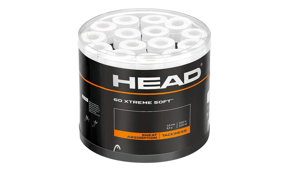 A box of 60 white Head Xtreme Soft Overgrips for sale at GSM Sports