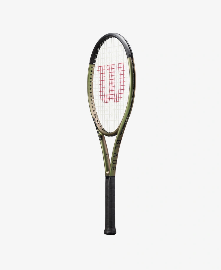 The Wilson Blade 100L V8 Tennis Racket available for sale at GSM Sports.