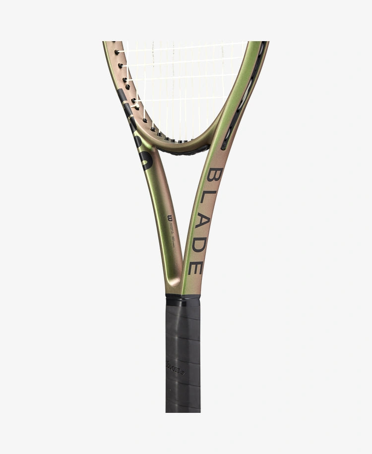 The Wilson Blade 100L V8 Tennis Racket available for sale at GSM Sports.