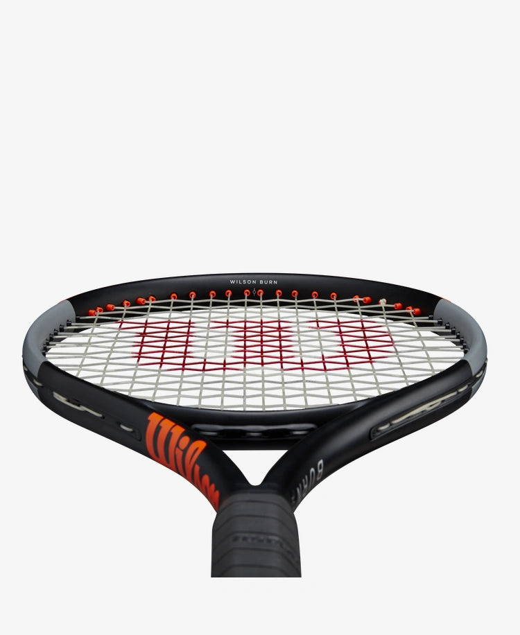 The Wilson Burn 100 V4 Tennis Racket available for sale at GSM Sports.