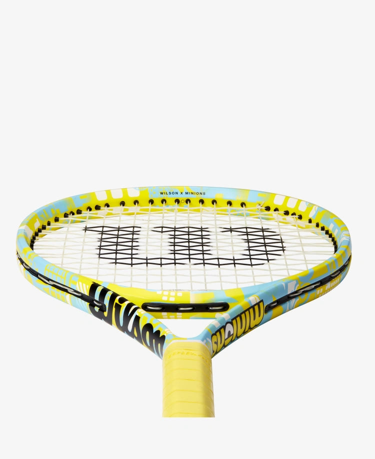 The Wilson Minions Clash 26 V2 Tennis Racket available for sale at GSM Sports.