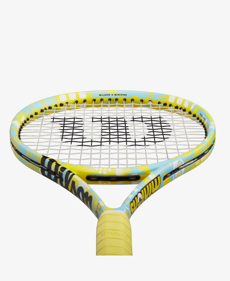 The Wilson Minions Clash 100 V2 Tennis Racket available for sale at GSM Sports.