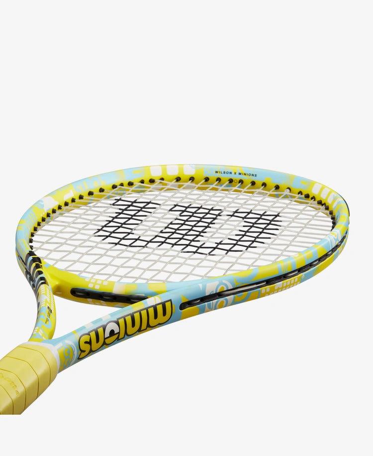 The Wilson Minions Clash 100 V2 Tennis Racket available for sale at GSM Sports.