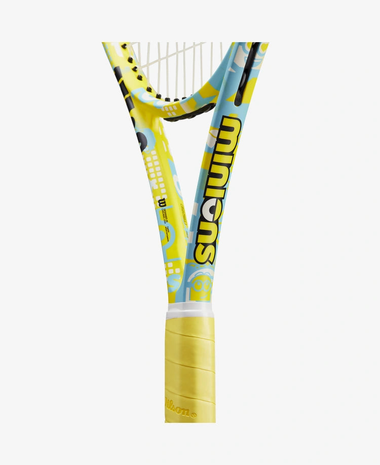 The Wilson Minions Clash 100 V2 Tennis Racket available for sale at GSM Sports.