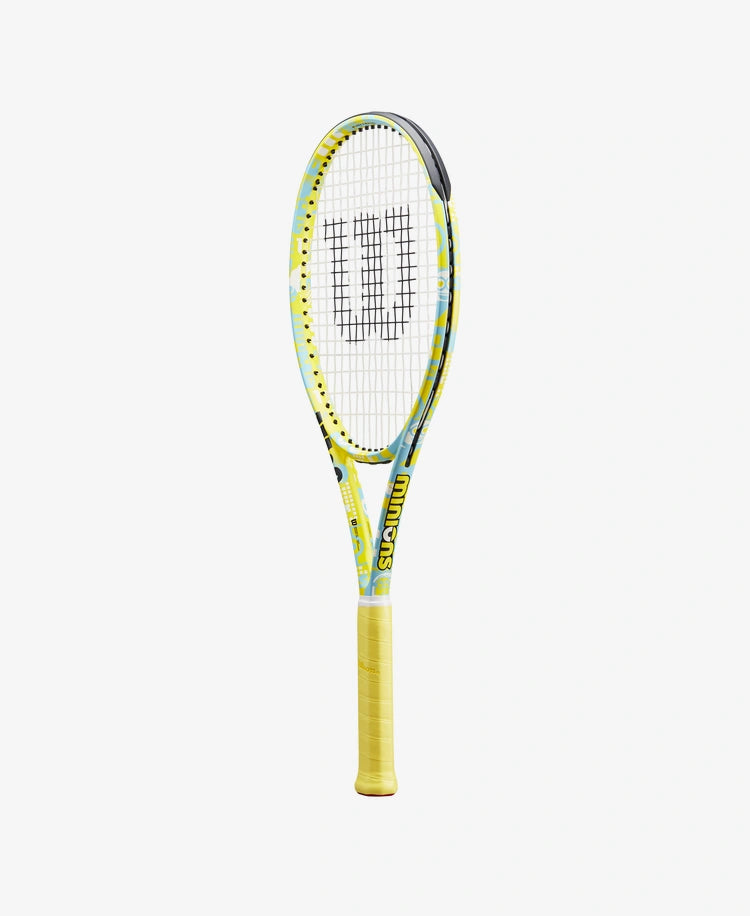 The Wilson Minions Clash 100 V2 Tennis Racket available for sale at GSM Sports.