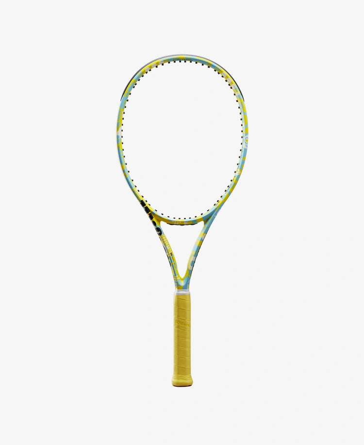 The Wilson Minions Clash 100 V2 Tennis Racket available for sale at GSM Sports.