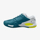 The Wilson Rush Pro Ace Clay Mens Tennis Shoe in blue coral, white and sulphur spring which are available for sale at GSM Sports.