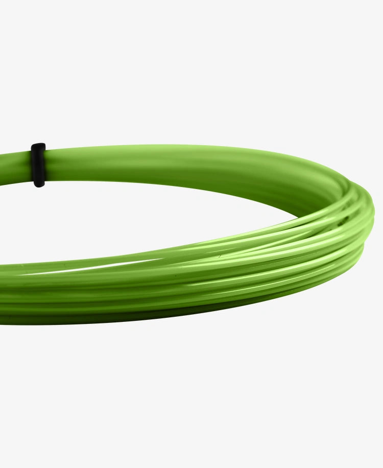  A set of Luxilon Savage 127 Tennis String in lime colour available for sale at GSM Sports.