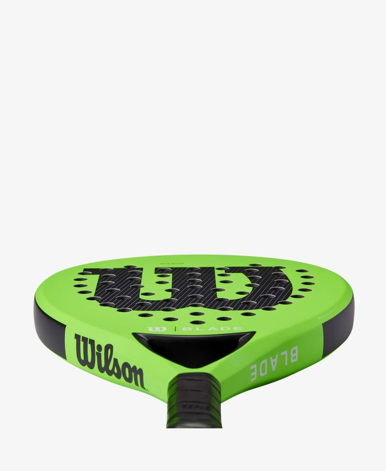 The Wilson Blade Team V2 Padel Racket in green which is available for sale at GSM Sports.