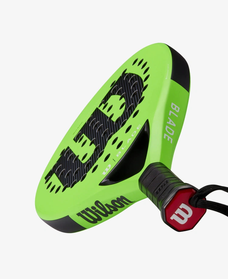 The Wilson Blade Team V2 Padel Racket in green which is available for sale at GSM Sports.