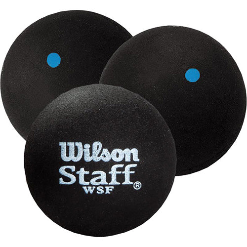 Wilson Staff Blue Dot Squash Ball- Pack of 3 Balls