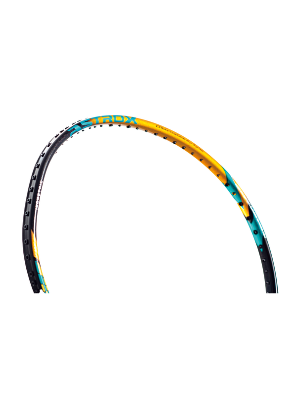 The Racket Head of The Yonex Astrox 88D Pro Badminton Racket in Camel Gold colour for sale at GSM Sports