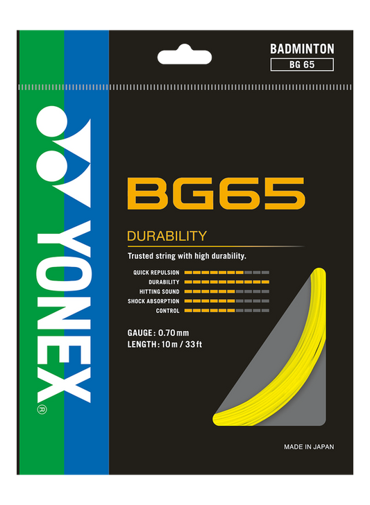 A Set of Yonex BG65 Badminton String for sale at GSM Sports
