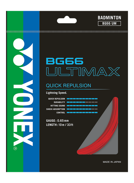 Yonex BG66 Ultimax Badminton String set for sale at GSM Sports