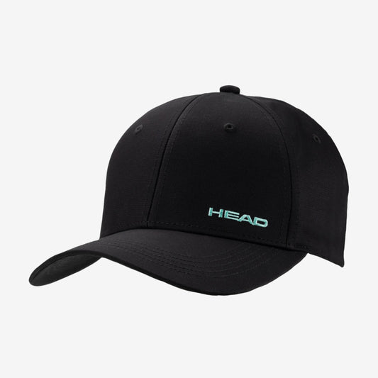 The Head Boom Cap in black which is available for sale at GSM Sports.     