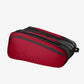 The Wilson Clash V2 Super Tour 15 Pack Racket Bag in black and red available for sale at GSM Sports.   