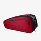 The Wilson Clash V2 Super Tour 15 Pack Racket Bag in black and red available for sale at GSM Sports.