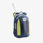 The Wilson Junior Backpack in navy and lime green available for sale at GSM Sports.     
