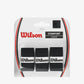 A 3 pack of Wilson Pro Overgrips in black available for sale at GSM Sports.