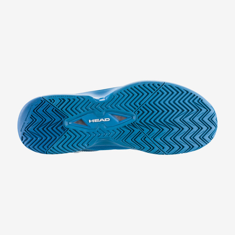 The sole of The Head Revolt Evo 2.0 Mens Tennis Shoe in blue and white available for sale at GSM Sports