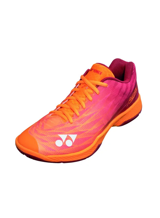 The Yonex Power Cushion Aerus Z Mens Badminton Shoes in orange and red colour which is available for sale at GSM Sports.  