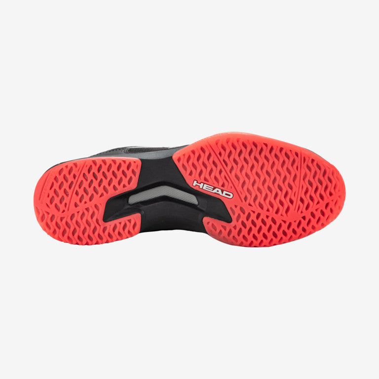 The Head Sprint Team 3.5 Indoor Shoes in black and coral colour which are available for sale at GSM Sports.