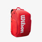 The Wilson Super Tour Backpack in red available for sale at GSM Sports.