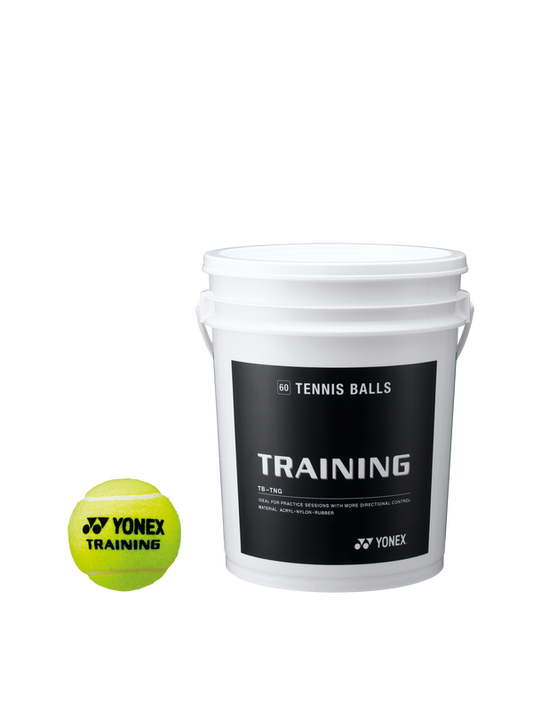 A tub of Yonex Training Tennis Balls for sale at GSM Sports