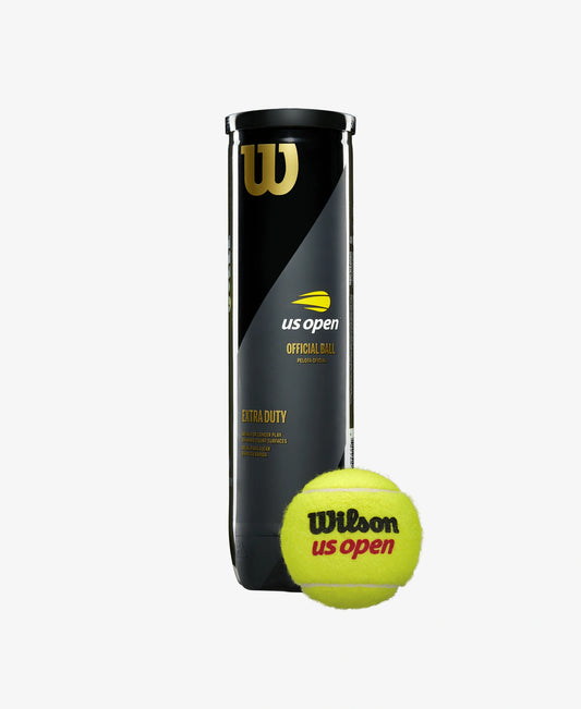 The Wilson US Open Extra Duty 4 Ball Can available for sale at GSM Sports.  