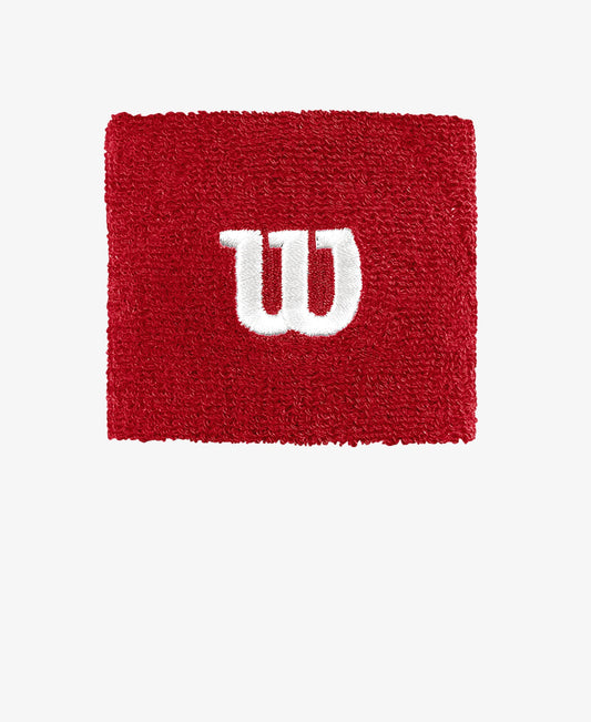 The Wilson W Wristband in red available for sale at GSM Sports.    